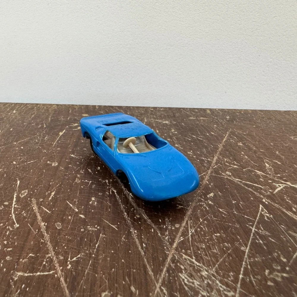 Vintage Aurora Cigar Box Ford GT‎ 6105 Blue Diecast Toy Car Made in USA